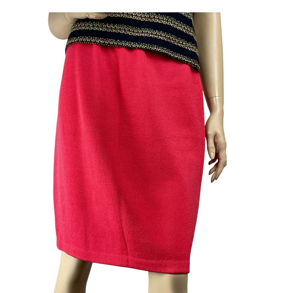 St. John 2 Piece Skirt and Top Outfit Sz S-8 Vintage Pink Skirt - Picture 3 of 7
